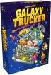 Galaxy Trucker board game box by Czech Games Editions, Inc. featuring vibrant artwork of a colorful spaceship surrounded by whimsical aliens and space objects. The box is blue with bold yellow lettering and playful graphics, making it an eye-catching addition to any game collection.
