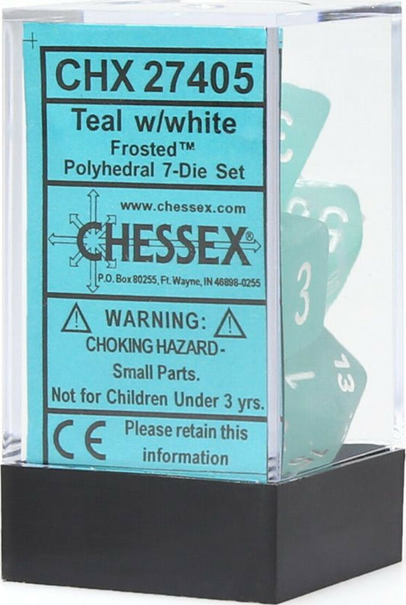7-Set Cube Frosted Teal with White