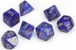 Lustrous purple/gold polyhedral dice