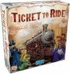 The colorful box of the game 'Ticket to Ride' by Days of Wonder, featuring a vintage train and various characters depicted in an adventurous setting. The box art showcases a vibrant illustration that invites players to embark on a thrilling journey across the railway.
