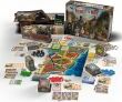 Ticket to Ride Legacy - West board game by Days of Wonder. The image features the game box, game board, route cards, and various player tokens and components. A colorful layout showcases the scenic design and strategic gameplay elements, perfect for family and friends.