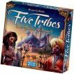 Five Tribes: The Djinns of Naqala board game box featuring vibrant artwork with characters and a desert landscape, inviting players into an immersive gaming experience.