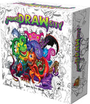 MonsDRAWsity board game box featuring colorful cartoon monsters in a chaotic design. The game promotes creativity and fun, suitable for family game nights.