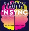 Think 'n Sync: The Great Minds Think Alike Game by Gamewright. A visually striking game box featuring colorful graphics with a brain design, emphasizing team play for 3-8 players aged 13 and up. Perfect for family game nights and social gatherings.