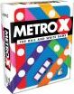Metro X game by Gamewright, featuring a colorful box design with geometric patterns, showcasing playful graphics and a large title. Ideal for family game nights and strategic play.