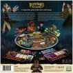 Weirdwood Manor game by GREYRIDGE GAMES featuring an elaborately illustrated game board with various character pieces and cards. The back of the game box showcases art and descriptions of gameplay elements, enhancing its appeal for players who enjoy immersive adventure and strategy.