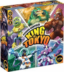 King of Tokyo board game by Iello featuring vibrant box art with iconic monsters like a green dinosaur, a robot, and a furry beast. Designed for 2-6 players aged 8 and up, and takes about 30 minutes to play.