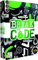 Break the Code is an engaging game by Iello designed for 2-4 players aged 10 and up. The game comes in a colorful box featuring vibrant illustrations and symbols on a black background, highlighting its exciting and mysterious theme. Players work together to crack codes within 15 minutes for an exhilarating experience.