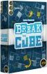 Break the Cube game by Iello, featuring a vibrant blue box with the title prominently displayed in white. The design includes colorful geometric shapes and playful graphics, making it eye-catching for all ages. Perfect for family game nights and social gatherings.