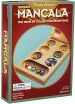Wooden Mancala game by Pressman Toy Corp, featuring a beautifully crafted wooden game board with colorful stones for play. The game box displays vibrant graphics and is suitable for family fun and strategy.