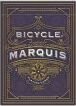 Bicycle Marquis Card Deck by US Playing Card Co. featuring an ornate design with vintage typography and decorative elements in rich colors. Ideal for card games and collectors.