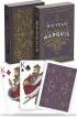 Bicycle Marquis Card Deck by US Playing Card Co. featuring a stylishly designed card box and displayed playing cards showing intricate artwork with royal figures. The deck is perfect for card games and magic tricks, offering both quality and aesthetics.
