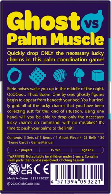 DroPolter by OINK GAMES is an exciting palm coordination game designed for 2 to 5 players ages 6 and up. The game challenges players to quickly drop only the necessary lucky charms while avoiding mistakes. It includes 5 sets of items, a ghost piece, bells, theme cards, and a game manual. Perfect for family game nights, this fast-paced game blends strategy and fun, creating an engaging experience filled with laughter and excitement.