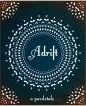 Adrift game by Postcurious featuring an intricate circular design with a dark background. The word 'Adrift' is elegantly displayed at the center, surrounded by decorative patterns that enhance its visual appeal. Ideal for those seeking a unique and engaging gaming experience.