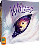 The Wolves game by Pandasaurus Games features a stunning cover illustration. The artwork showcases a close-up of a wolf's eye, reflecting a mystical scene with vibrant colors. The title 'The Wolves' is prominently displayed in bold letters, creating a captivating visual appeal. This strategic game invites players to immerse themselves in a world of cunning and strategy, where every decision counts.