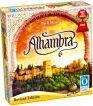 Alhambra board game box featuring vibrant artwork of the Alhambra palace with lush gardens. Includes game logo and age suitability information.