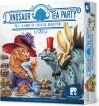 Dinosaur Tea Party board game by Restoration Games featuring colorful dinosaur characters dressed in whimsical hats at a tea party table. The packaging showcases vibrant illustrations that appeal to both children and adults, promising a fun and engaging gaming experience.