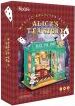 Alice's Tea Store DIY kit by Robotime. The kit features intricate details and miniature furnishings that create a delightful tea shop scene inspired by 'Alice in Wonderland'. Perfect for hobbyists and craft lovers, it includes all necessary materials for assembly.