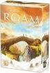 Roam board game by RED RAVEN GAMES, featuring a beautifully illustrated box cover depicting a serene landscape with a bridge and mountains under a sunset sky. The game offers engaging and strategic gameplay suitable for friends and family, suitable for various ages.