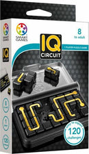 IQ Circuit by Smart Toys & Games is a mechanical puzzle designed for 1 player, suitable for ages 8 and above. It features a compact design with interlocking pieces and offers 120 challenges ranging from easy to expert. The puzzle showcases a grid layout with vibrant yellow and black colors, inviting players to solve intricate circuit configurations while enhancing logic and problem-solving skills.