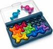 IQ Waves mechanical puzzle by Smart Toys & Games featuring colorful interlocking pieces in various shapes. The pieces are arranged in a clear case, encouraging problem-solving and critical thinking skills.
