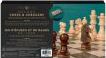 Deluxe Wooden Chess Checkers game from Spinmaster features intricately crafted wooden pieces and a classic checkered board, perfect for strategic play. The packaging showcases the game setup with pieces in motion, highlighting the quality and craftsmanship of this timeless game.
