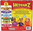 Hedbanz 2nd Edition game by Spinmaster, showcasing the colorful box design featuring fun graphics and images of players wearing question headbands. The game promotes active engagement and laughter as players ask yes or no questions to guess the character or object on their head. Perfect for family game nights or parties.