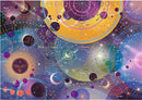 Cosmic Alchemy Constellations jigsaw puzzle featuring a vibrant and colorful depiction of celestial patterns, zodiac signs, and cosmic elements. The artwork includes intricate illustrations of stars, planets, and astrological symbols set against a deep space background, making it ideal for puzzle enthusiasts and astrology lovers alike.