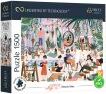 Everyday Joy Botanic Vibes jigsaw puzzle by Trefl featuring a vibrant scene filled with people enjoying nature, surrounded by lush greenery and colorful flowers, designed to provide hours of fun and relaxation.