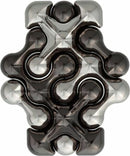 The Cast Dot by Hanayama is an intricate mechanical puzzle featuring a unique design with interlocking shapes and smooth, glossy surfaces. The puzzle showcases a combination of dark and light shades, creating a striking visual appeal. Perfect for enhancing problem-solving skills and providing hours of engaging entertainment.