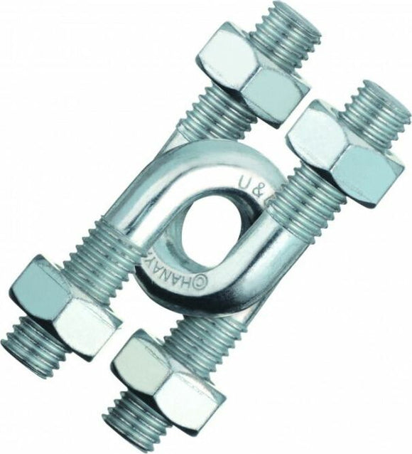 The Cast U&U mechanical puzzle by Hanayama features a unique design resembling a series of interlocked bolts and a U-shaped connector. Crafted with high-quality metal, this puzzle challenges users to disentangle the components and offers an engaging brain-teaser experience. Perfect for puzzle enthusiasts and collectors, this intricate design adds aesthetic appeal to any collection.