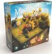 The game 'Mountains Out of Molehills' by USAopoly features colorful, whimsical artwork depicting various characters and a playful landscape, ideal for family fun.