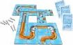 Waterworks game by Winning Moves featuring a colorful board with a network of pipes. Players connect pieces to create a plumbing system, enhancing strategic thinking and collaboration skills. Includes various game pieces and instructions.