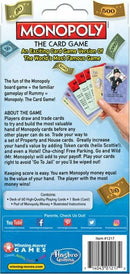 Monopoly: The Card Game by Winning Moves features a colorful box showcasing cards and game components. The packaging highlights the fun, fast-paced gameplay that merges classic Monopoly elements with Rummy mechanics. Includes cards and Monopoly money, emphasizing a strategic card game experience suitable for family and friends.