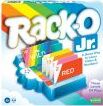 Rack-O Jr. game by Winning Moves. The box features vibrant colors, including blue, green, red, and yellow, with cards arranged in a playful, inviting way. Ideal for family fun and helping children with number recognition and strategic thinking.