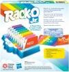 Rack-O Jr. game by Winning Moves features vibrant colored cards and a compact game layout. Ideal for children and families, it encourages strategic thinking and fun gameplay. The box showcases the game setup and highlights educational benefits.