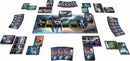 The Star Realms Box Set by Wise Wizard Games displayed on a table featuring a vibrant space-themed game board, various cards laid out, and colorful artwork. The game setup includes different factions and ships ready for intergalactic battles, ideal for strategic gameplay with friends or family.
