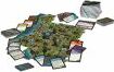 A vibrant tabletop game setup for D&D: Ghosts of Saltmarsh, featuring a detailed game board depicting a coastal landscape. Various cards are laid out around the board, showcasing different scenes and elements from the adventure, creating an immersive gaming experience. Ideal for fans of role-playing games, this set invites players to explore rich narratives and challenges.