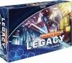Pandemic Legacy: Season 1 board game by Z-Man Games, featuring a colorful box design with elements of strategy and teamwork. The artwork includes various futuristic imagery and elements related to a pandemic theme, inviting players to embark on an immersive cooperative adventure.