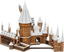 A detailed representation of Hogwarts Castle covered in snow, featuring its iconic turrets, towers, and beautiful architecture. The model showcases intricate designs and textures, making it a perfect DIY project for fans.