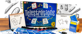 Telestrations unpacked.