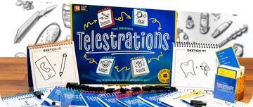 Telestrations unpacked.