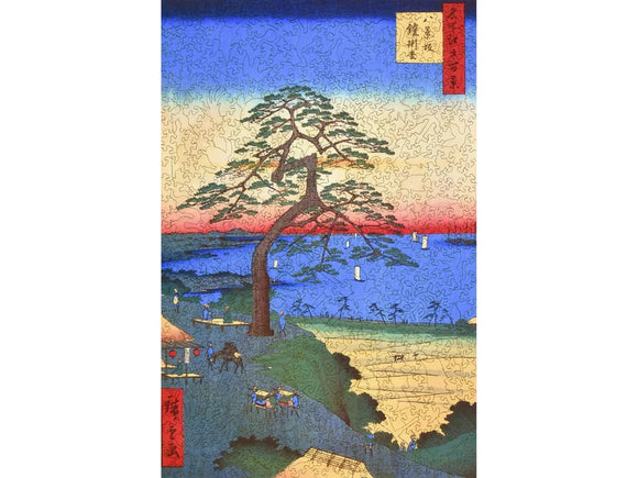 Japanese print of a pine tree