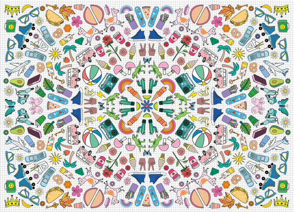 So. Many. Stickers. 1,000-Piece Puzzle: A Puzzle for Sticker Lovers: Includes 100 Stickers to Make Your Own Sticker Art