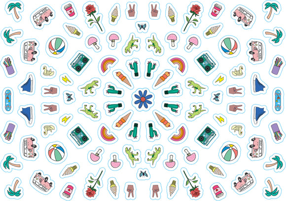 So. Many. Stickers. 1,000-Piece Puzzle: A Puzzle for Sticker Lovers: Includes 100 Stickers to Make Your Own Sticker Art