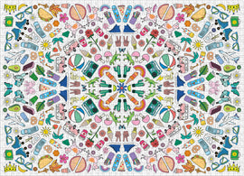 So. Many. Stickers. 1,000-Piece Puzzle: A Puzzle for Sticker Lovers: Includes 100 Stickers to Make Your Own Sticker Art