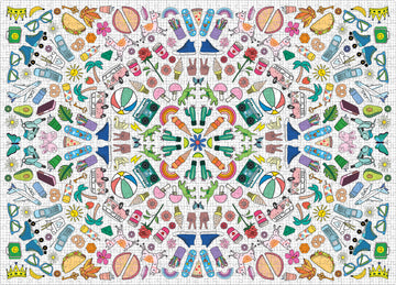 So. Many. Stickers. 1,000-Piece Puzzle: A Puzzle for Sticker Lovers: Includes 100 Stickers to Make Your Own Sticker Art