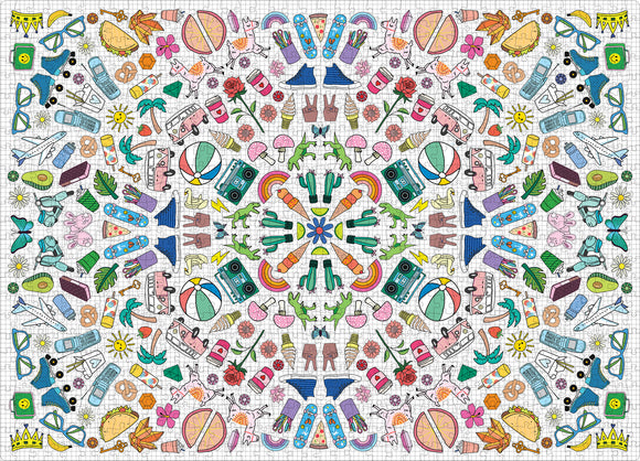 So. Many. Stickers. 1,000-Piece Puzzle: A Puzzle for Sticker Lovers: Includes 100 Stickers to Make Your Own Sticker Art