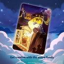 Dixit Disney Edition game by Libellud featuring whimsical artwork of a night scene with clouds, a cat, and a magical pot, emphasizing creativity and family fun.