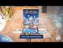 Dixit Disney Edition board game by Libellud displayed on a wooden table. The game box features whimsical Disney-themed artwork. Surrounding the box are game components, including colorful cards and a game board, suggesting an engaging gameplay experience that celebrates Disney magic and storytelling.